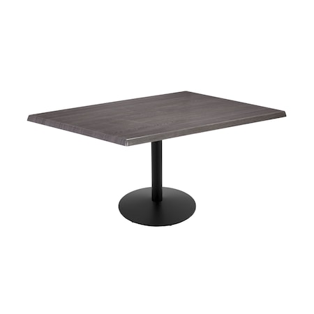 Holland Bar Stool Co 30" Tall OD214 Black Table Base 22" Diameter Foot 30" x 48" Charcoal Top by the HollBar Stool Co. OD214-2230BWOD3048Char